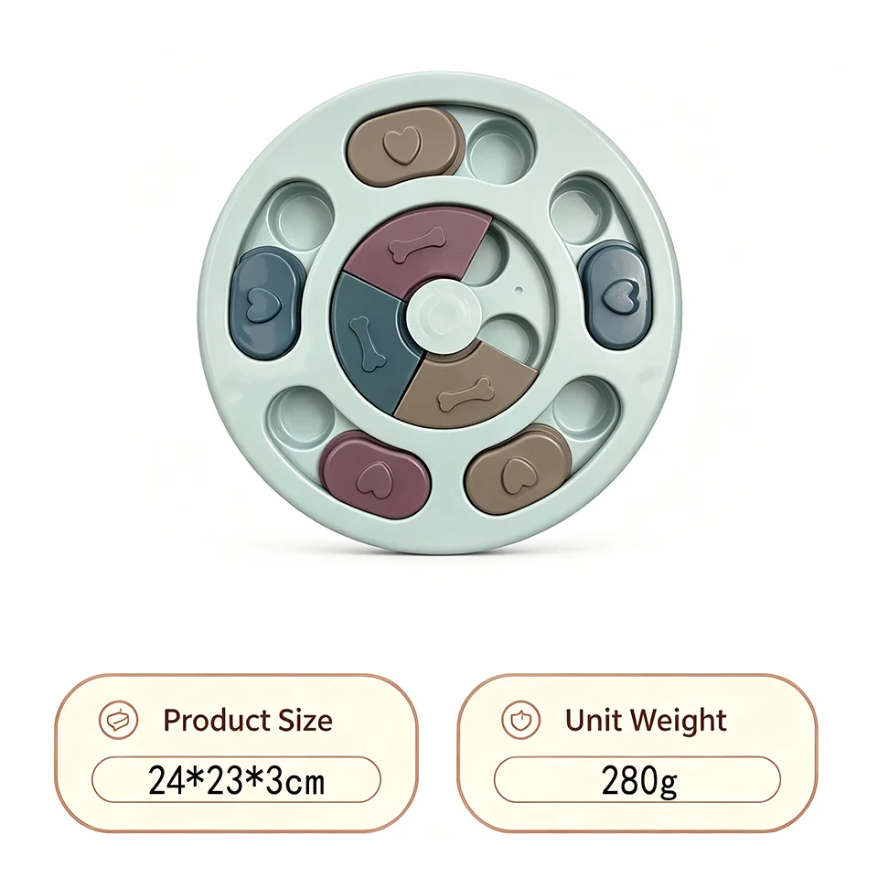 Dog Puzzle Slow Feeder Bowl – Interactive Treat Toy for Dogs & Cats