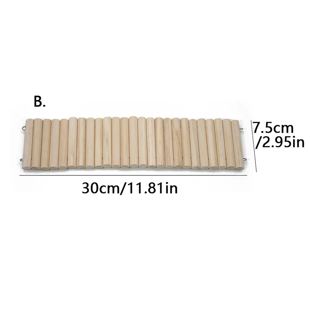 Bendable Wooden Hamster Habitat Fence & Climbing Bridge