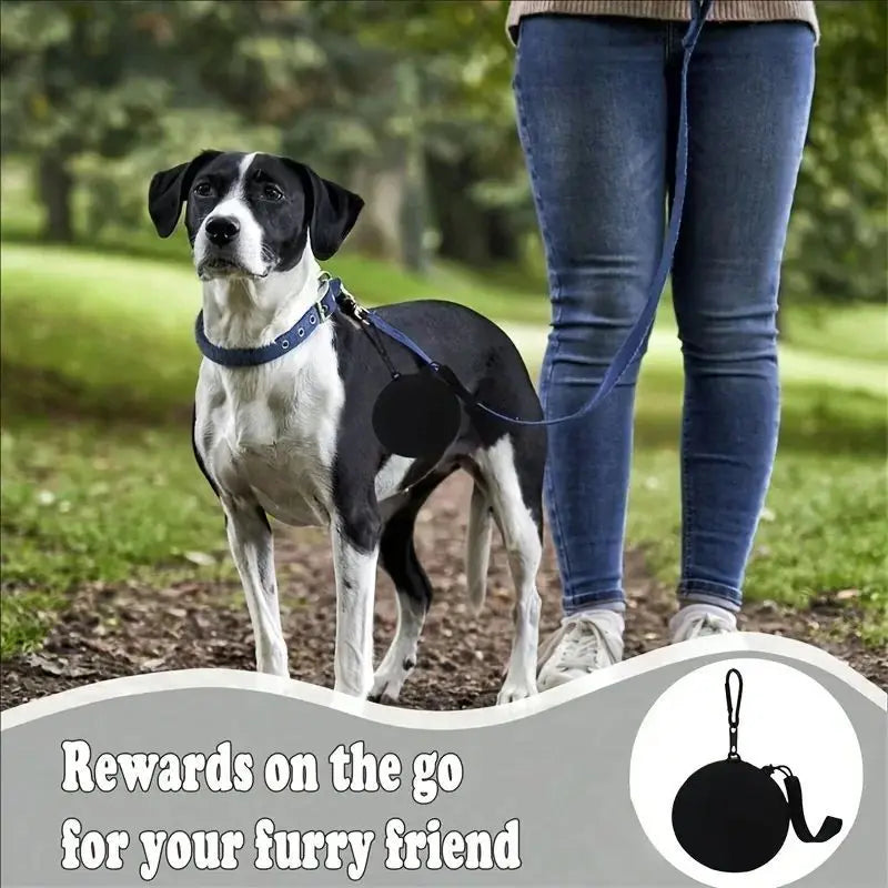 Silicone Dog Treat Pouch, Portable Clip-On Training Snack Holder