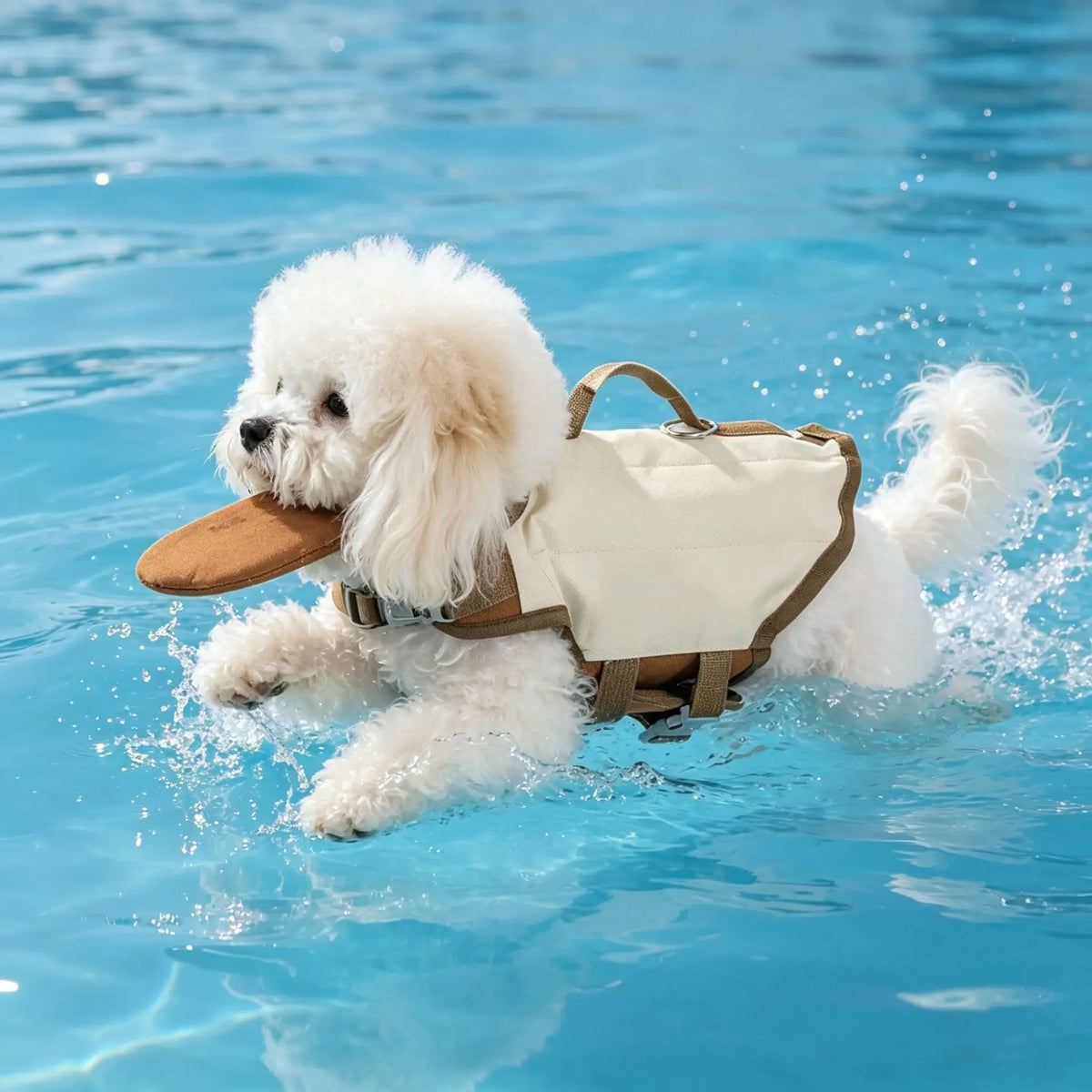Dog Life Jacket with Rescue Handle & Chin Float, Pet Swim Vest