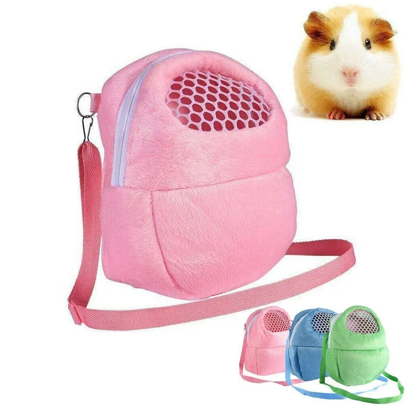 Breathable Small Pet Carrier Pouch for Guinea Pigs, Hamsters & Rats