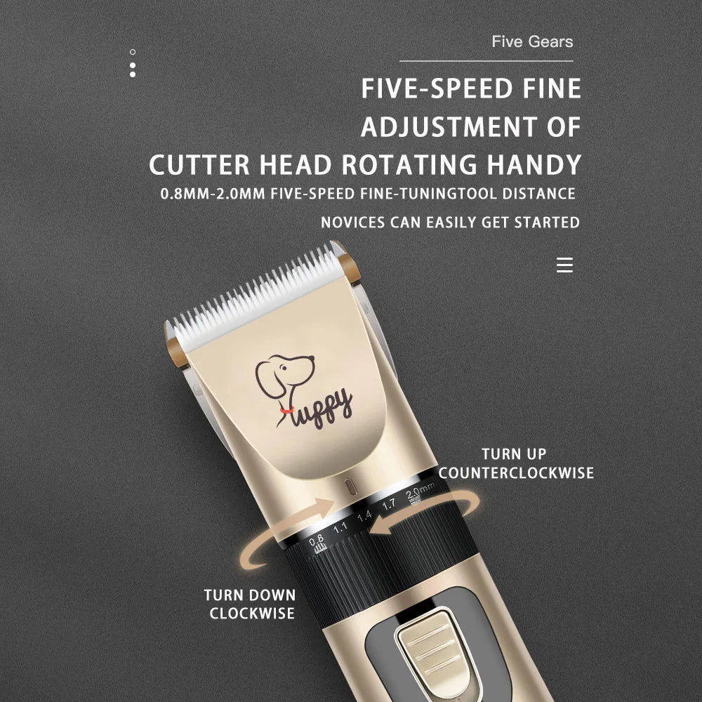 Cordless Pet Hair Clipper Kit for Dogs, Cats & Rabbits, Rechargeable