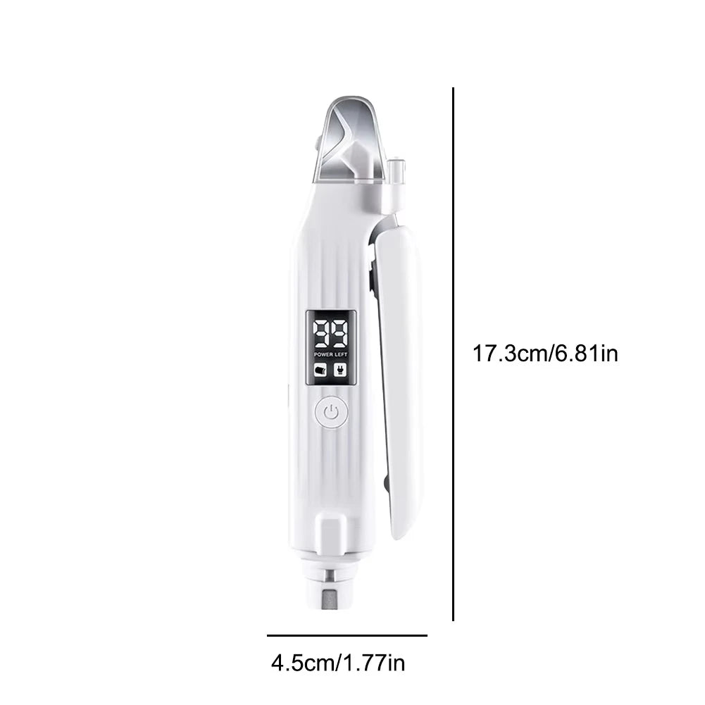 2 in 1 Electric Pet Nail Trimmer with LED Light, Dog & Cat Grinder