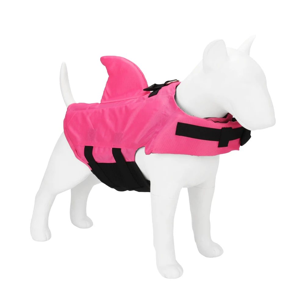 Shark Fin Dog Life Jacket, Adjustable Swim Vest for Small & Medium Dogs