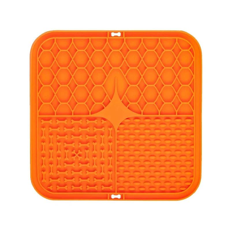 Pet Lick Mat Slow Feeding Plate with Suction, Training Aid