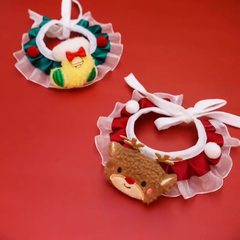 Christmas Pet Collar Bandana, Festive Holiday Dog & Cat
