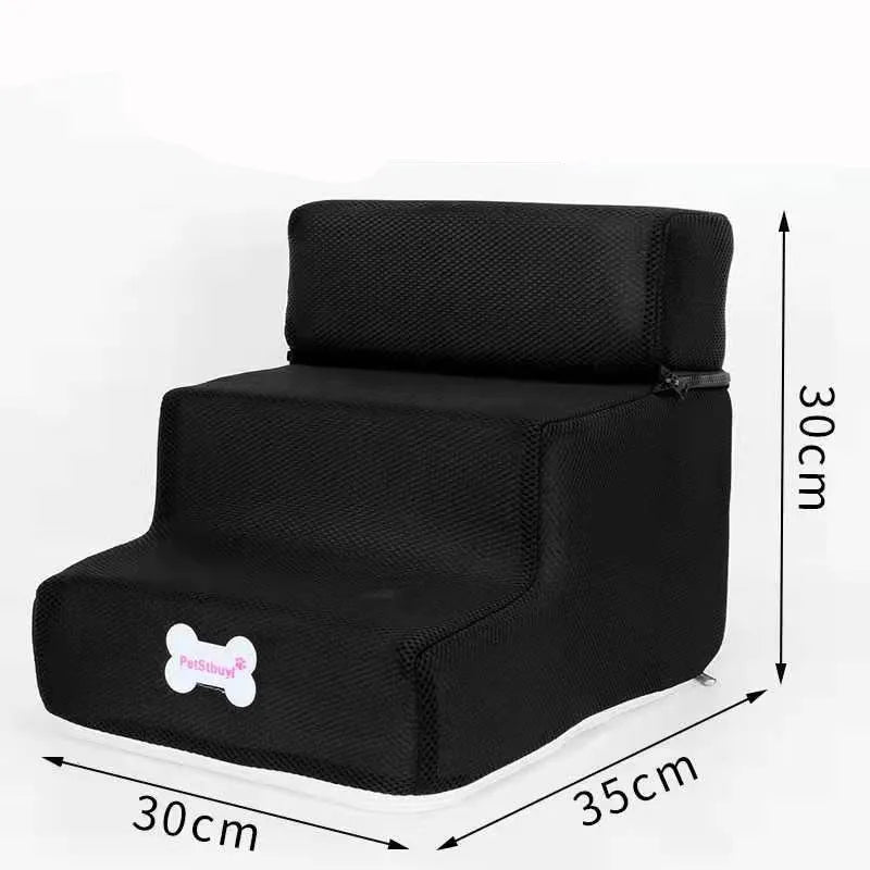 3-Step Anti-Slip Pet Stairs for Small Dogs and Cats to Bed