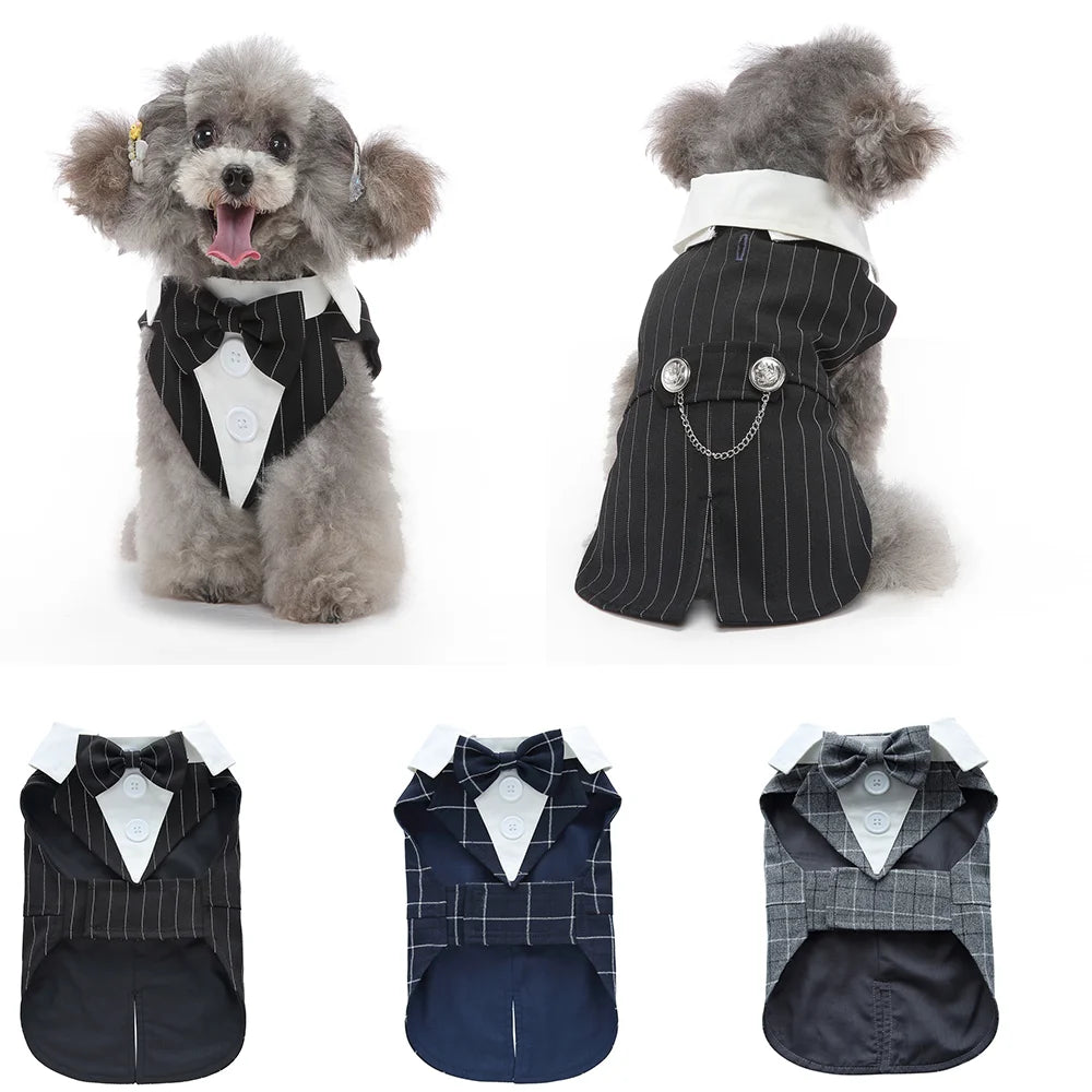 Dog Tuxedo Formal Suit, Christmas & Halloween Party Costume