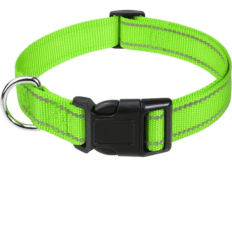 Adjustable Nylon Dog Collar, Soft Buckle Collar for Puppies & Dogs