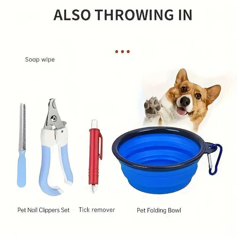 Pet First Aid Kit for Dogs & Cats, Travel and Camping Emergency Set