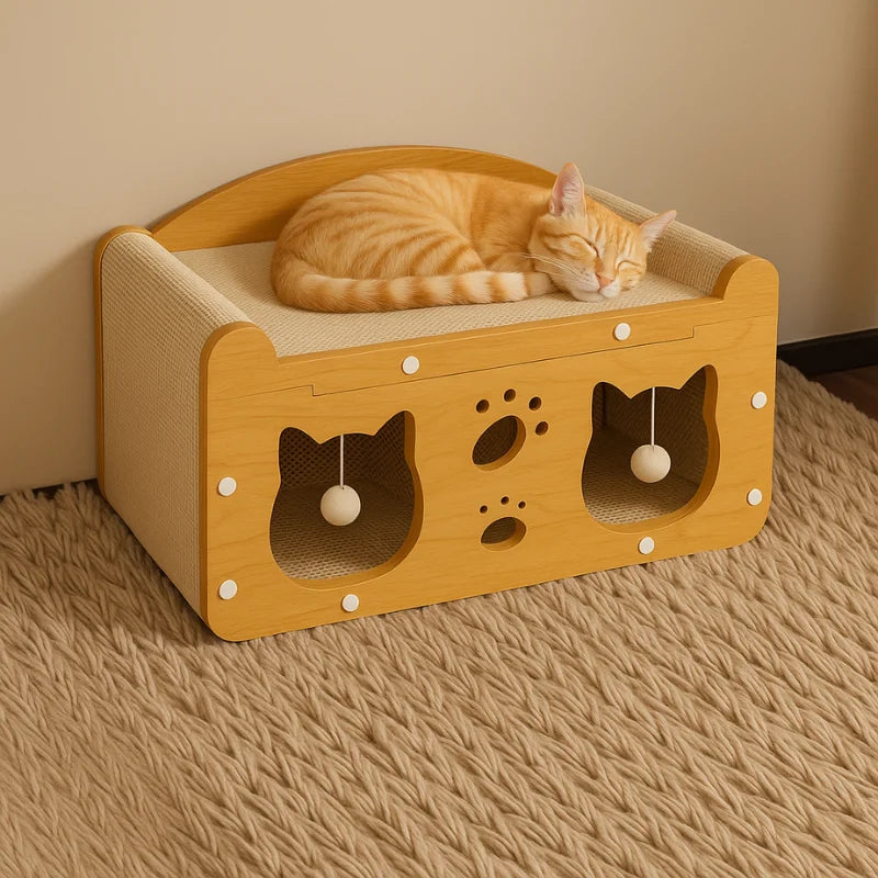 2-in-1 Vertical & Horizontal Cat Scratching Post and Scratch Board