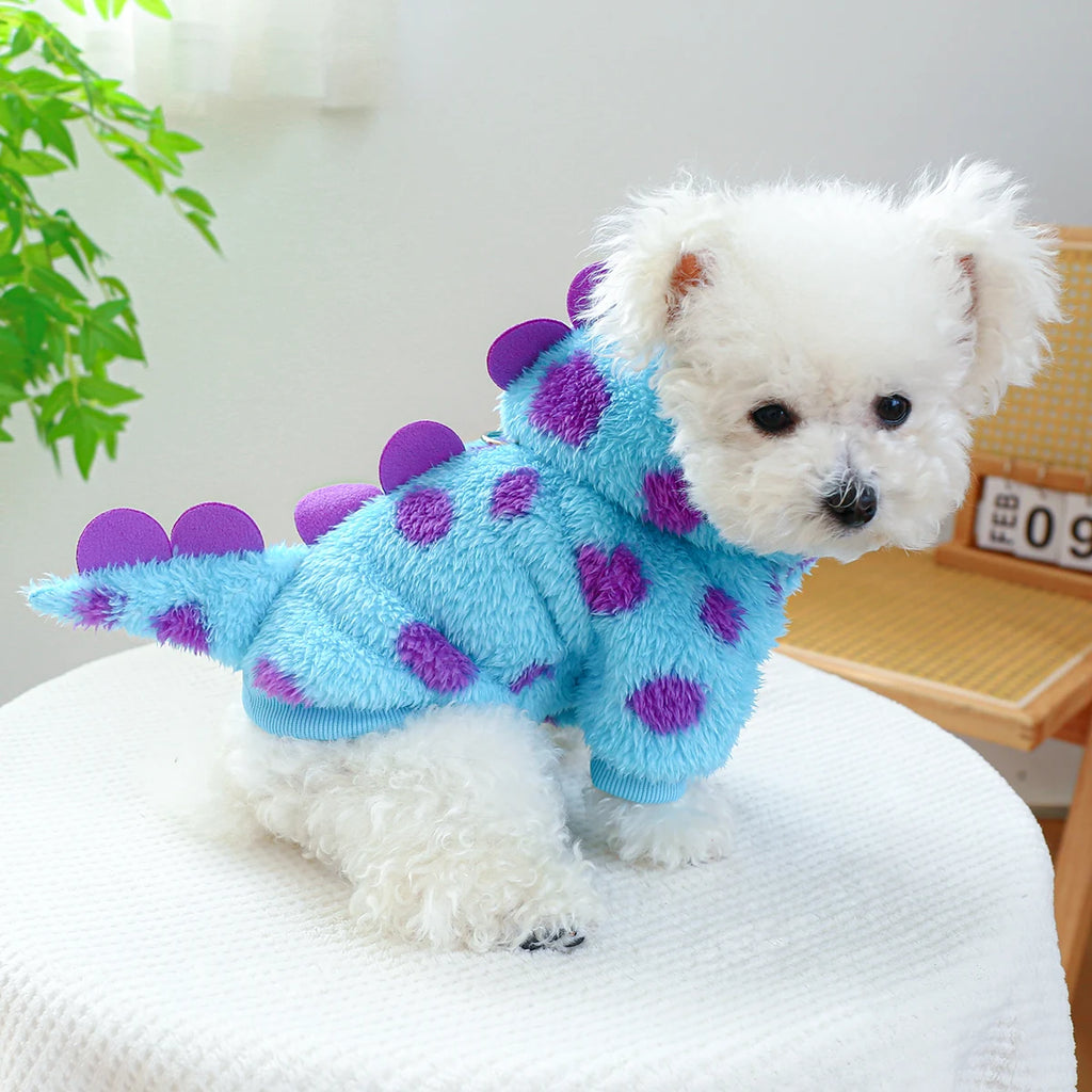 Cartoon Four-Leg Cotton Coat for Dogs & Cats, Warm Fall Pet Outfit