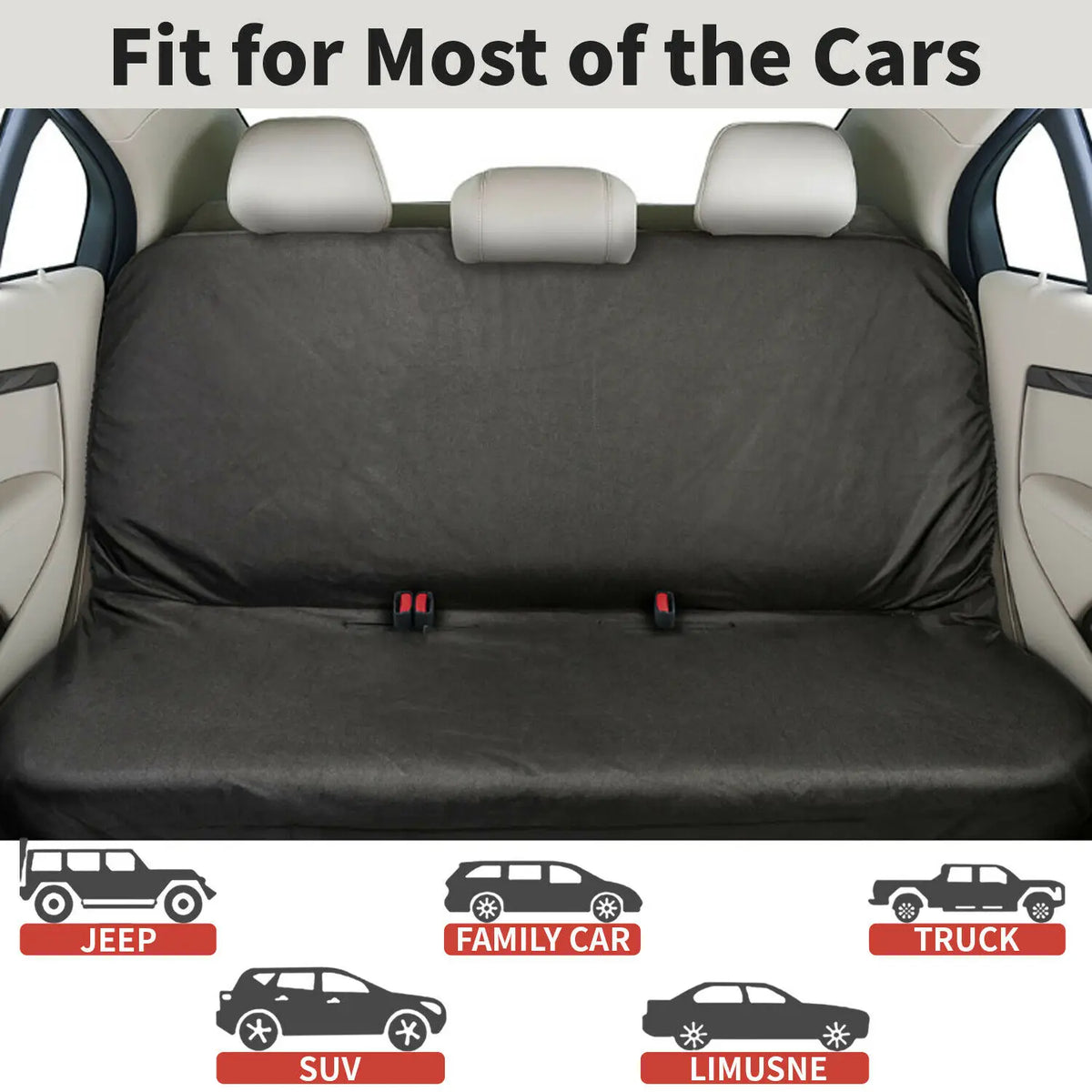 Waterproof Pet Back Seat Cover Protector for Car Travel