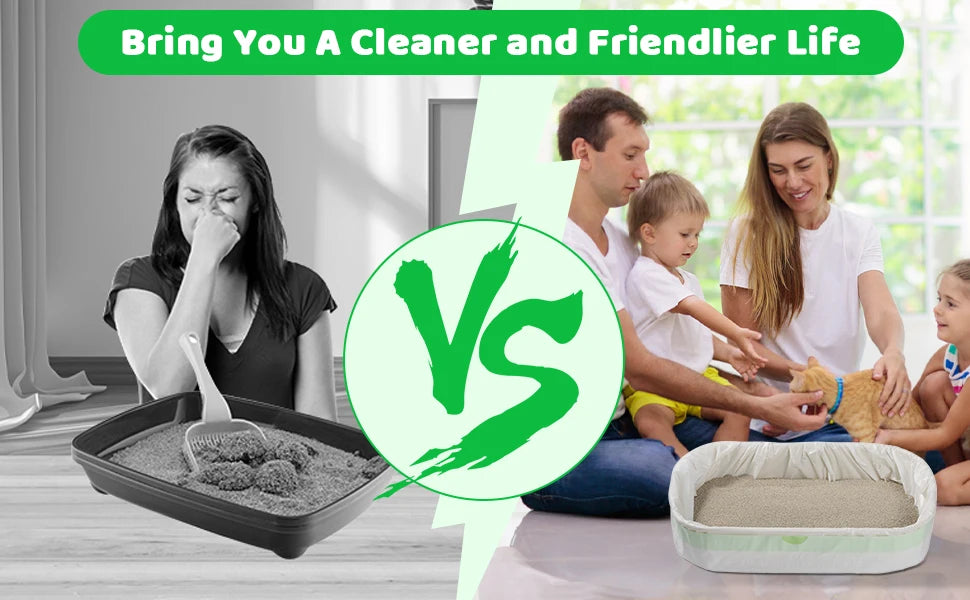Extra-Thick Jumbo Cat Litter Pan Liners with Drawstring
