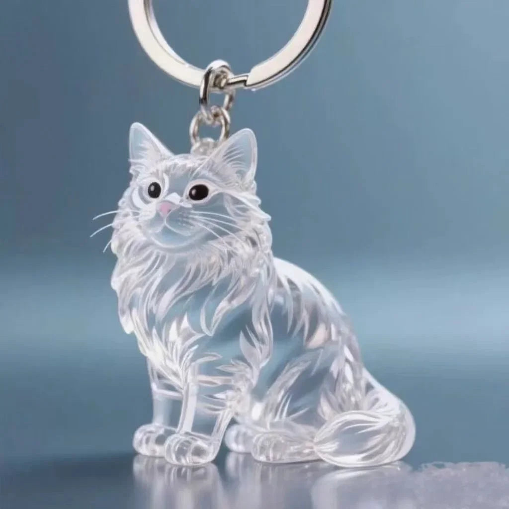 Pet Hair Keepsake Keychain Box, Pet Memorial Gift for Owners