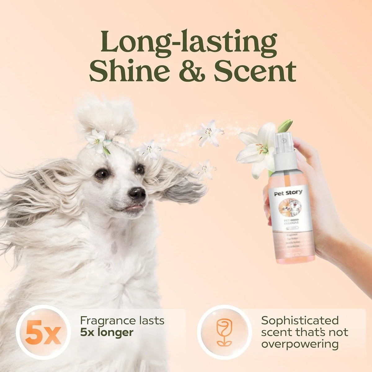 Long-Lasting Pet Cologne Deodorizing Spray for Dogs & Cats, 100ml