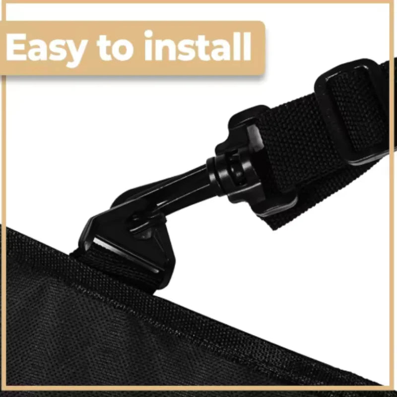 Foldable Dog Car Seat Basket with Safety Leash for Small Pets