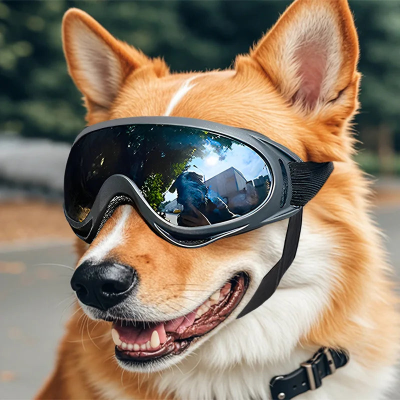 Anti-UV Dog Sunglasses Goggles, Adjustable Pet Eye Protection