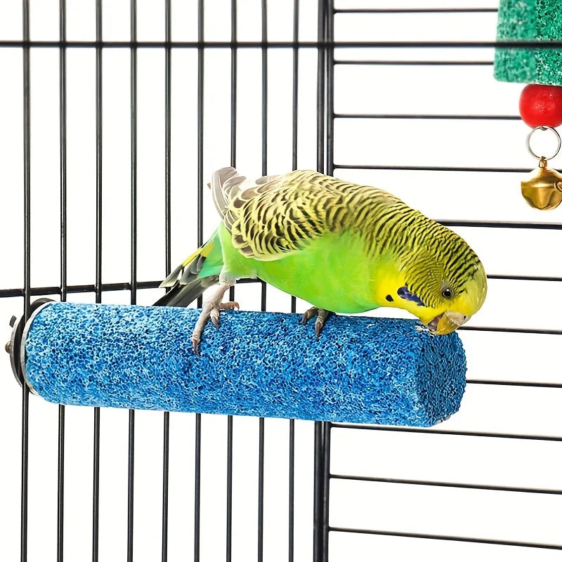Bird Claw Grinding Perch Stand for Parrot Cages, Nail Care Rod