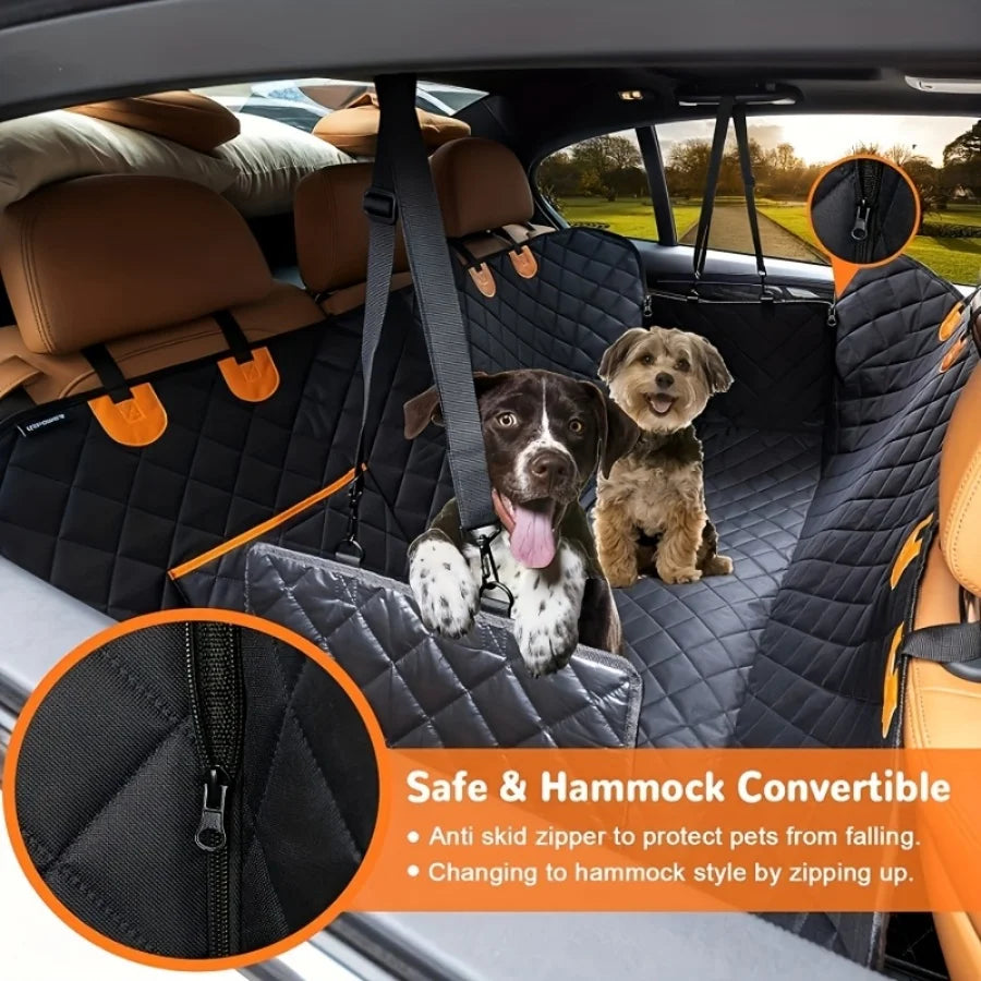 Waterproof Dog Car Seat Hammock, Heavy-Duty Scratch-Proof Cover