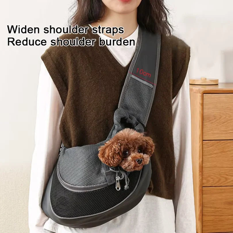 Pet Carrier Sling Bag Mesh Crossbody Shoulder Tote for Cats & Dogs