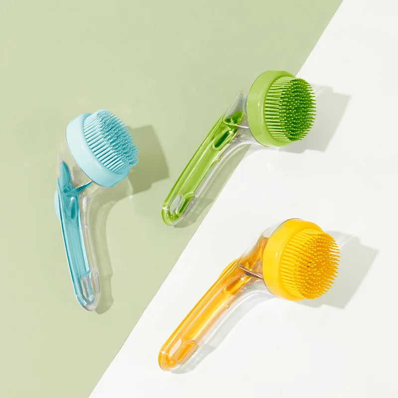 Massaging Pet Bath Brush for Small Dogs and Cats