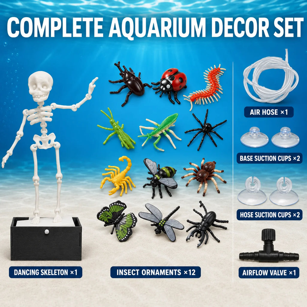 Dancing Skeleton Aquarium Bubbler Ornament for Fish Tanks
