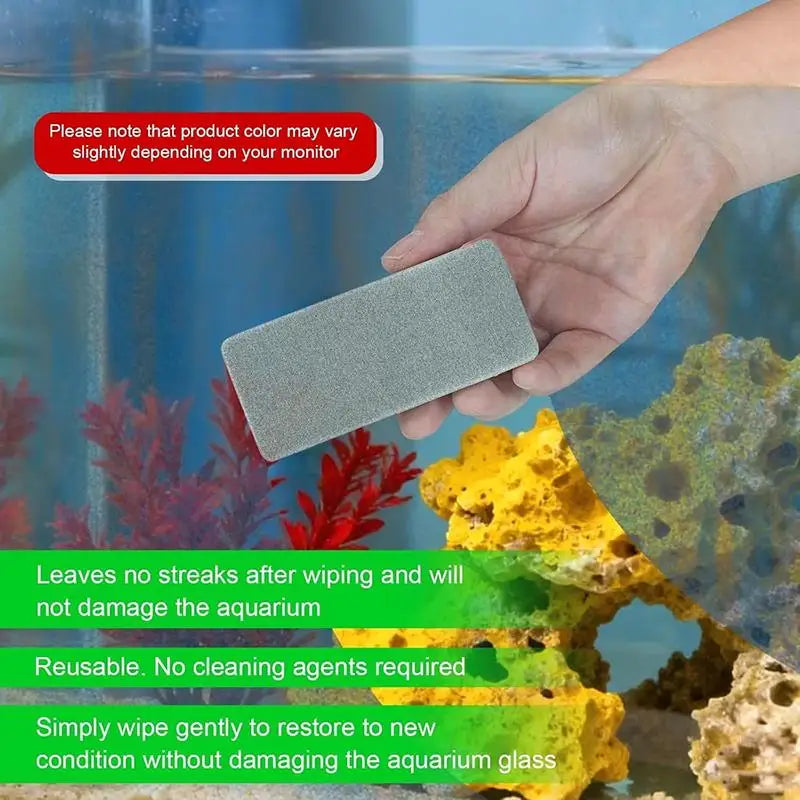 Double-Sided Aquarium Sponge Brush Set for Tank Glass Algae Cleaning