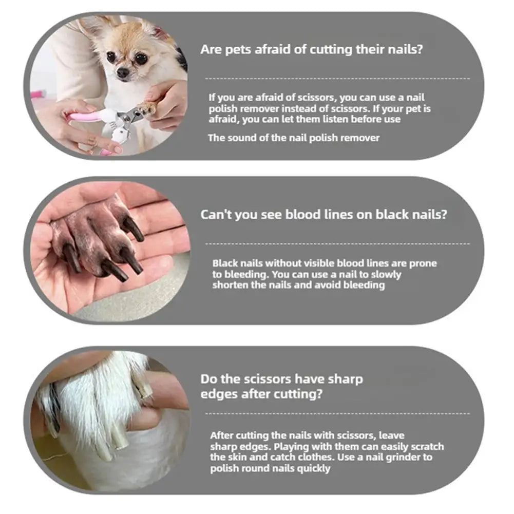 Painless Electric Dog Nail Grinder, USB Rechargeable Trimmer