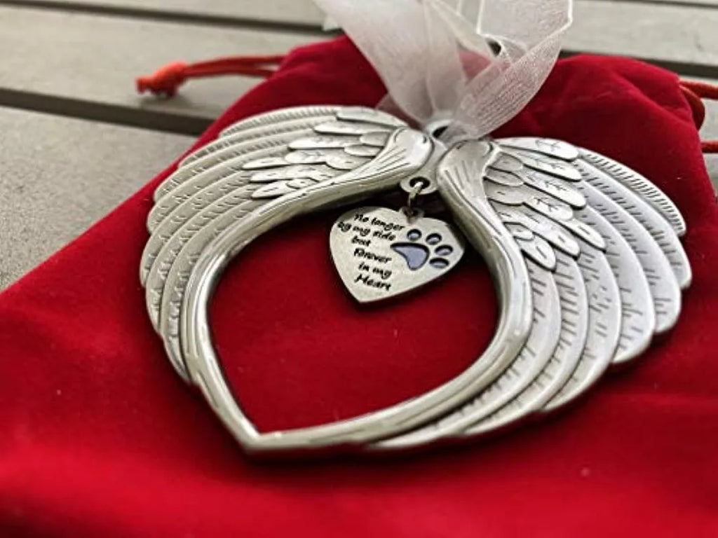 Angel Wing Pet Memorial Christmas Ornament, Dog & Cat Loss Gift