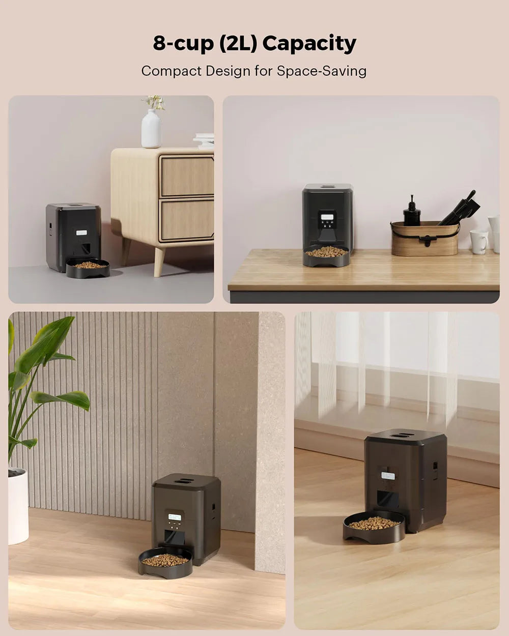 Smart Automatic Pet Feeder with Timer for Cats and Small Dogs