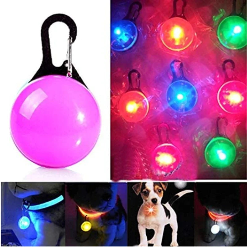LED Glowing Pet Collar Pendant, Night Safety Light for Dogs & Cats