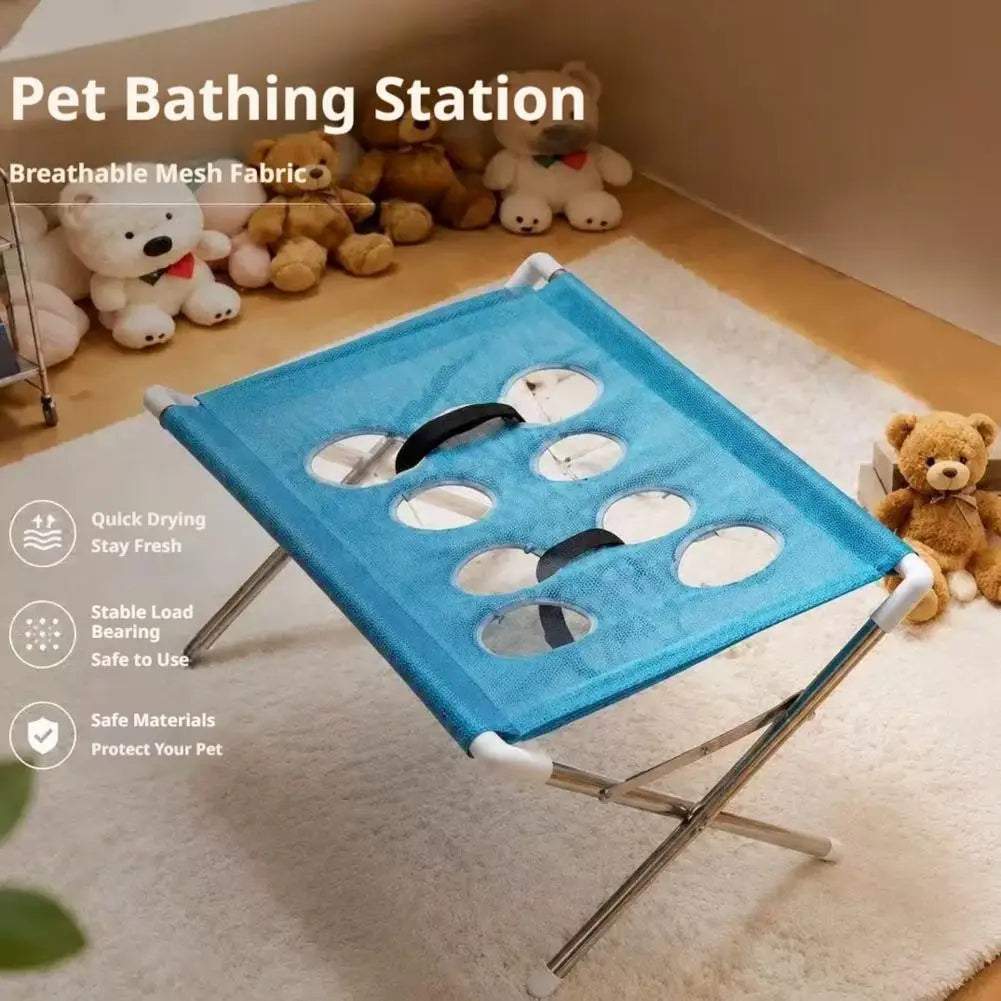 Foldable Pet Grooming Hammock Stand for Nail Trimming, Dogs & Cats