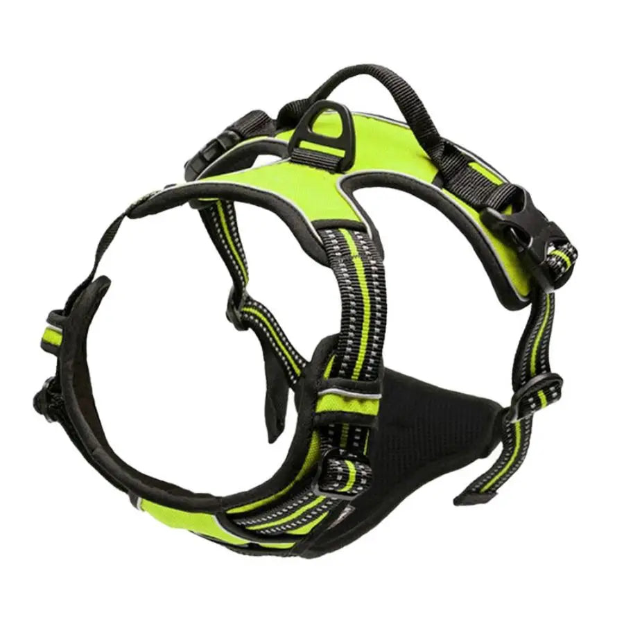 Adjustable No-Pull Dog Harness with Front Clip & Reflective Strips