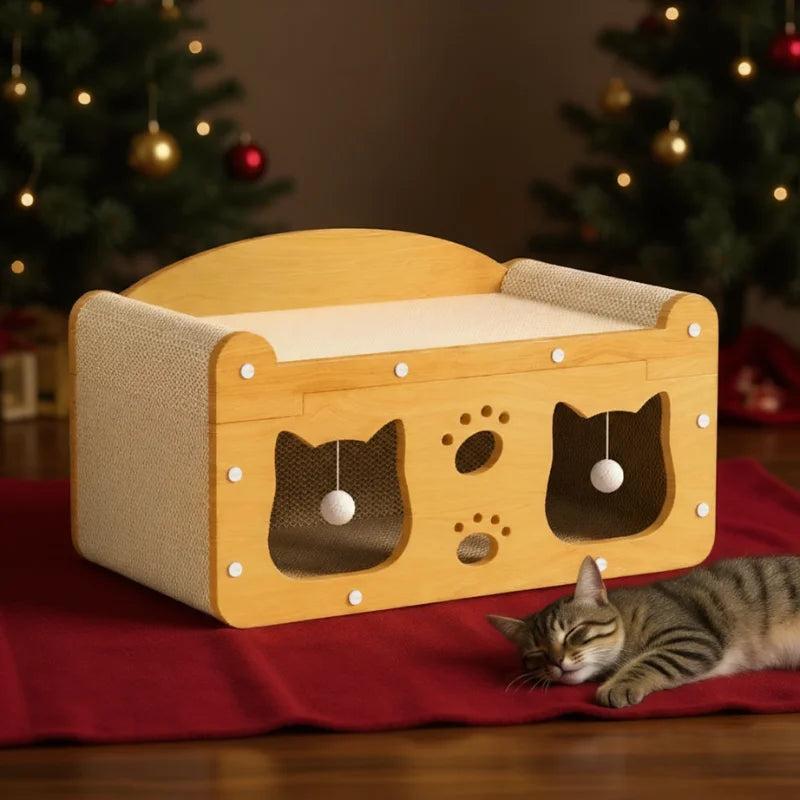 2-in-1 Vertical & Horizontal Cat Scratching Post and Scratch Board
