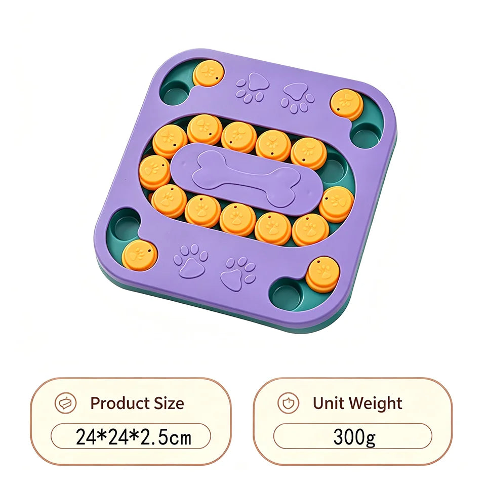 Dog Puzzle Slow Feeder Bowl – Interactive Treat Toy for Dogs & Cats