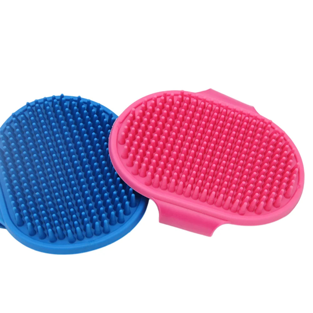 Silicone Pet Bath Massage Brush, Deshedding Tool for Dogs & Cats
