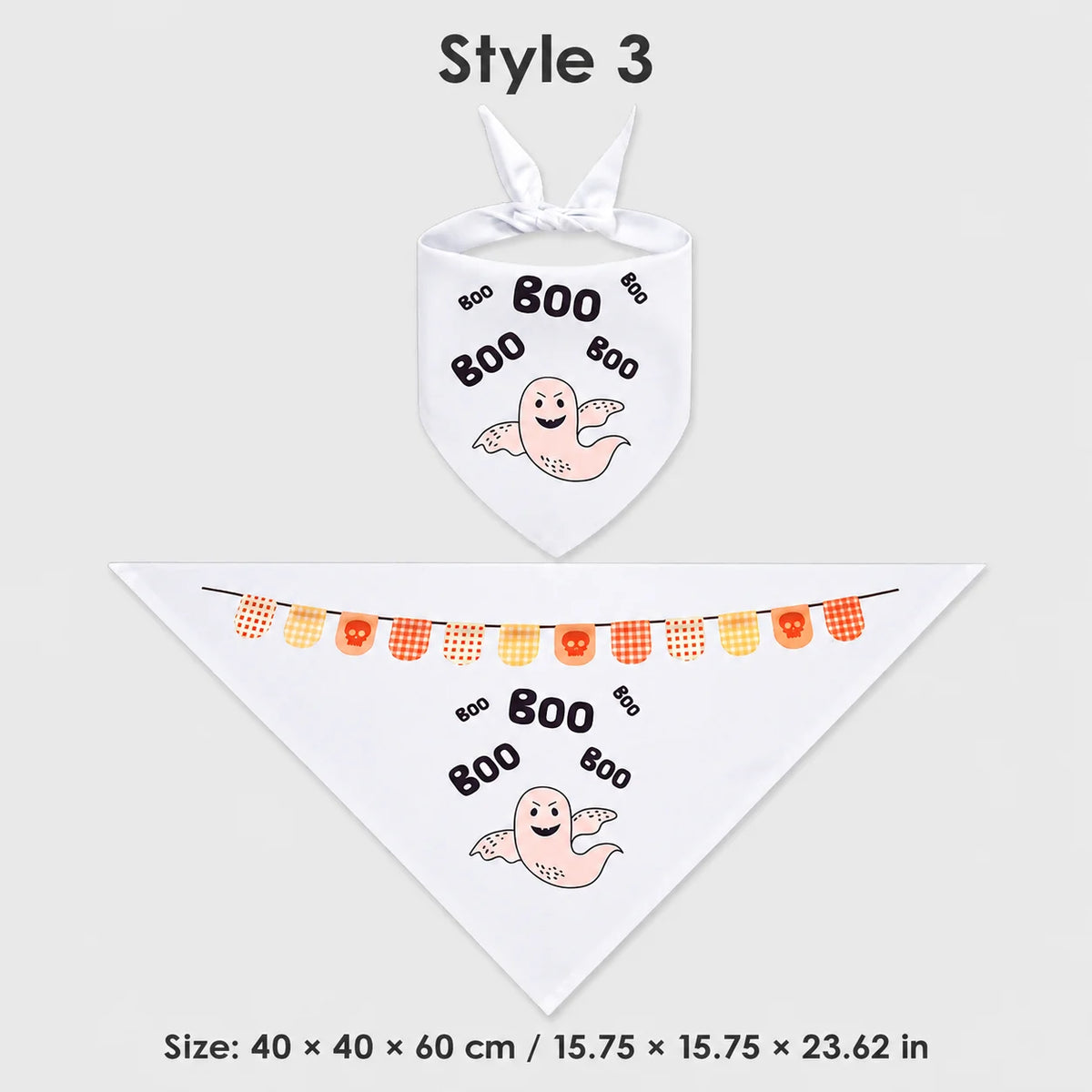 Halloween Pumpkin & Ghost Pet Bandana for Dogs and Cats