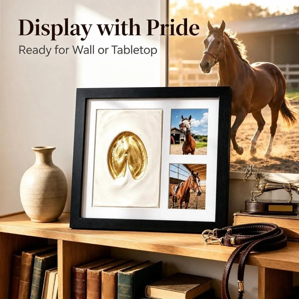 DIY Pet Paw Print Clay Keepsake Kit with Wooden Photo Frame