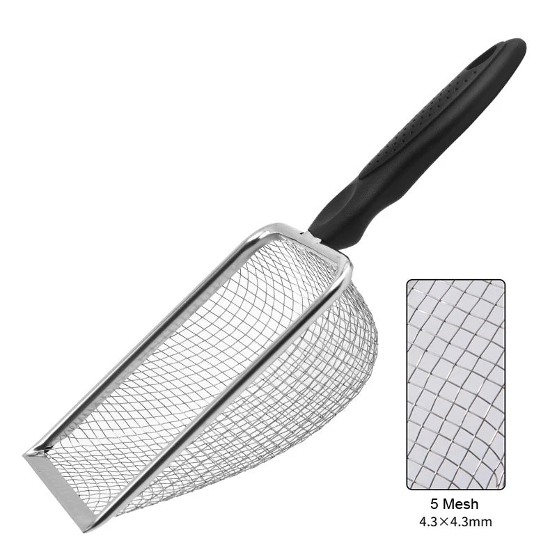 Stainless Steel Mesh Litter Scoop for Cats and Reptile Sand Cleaning