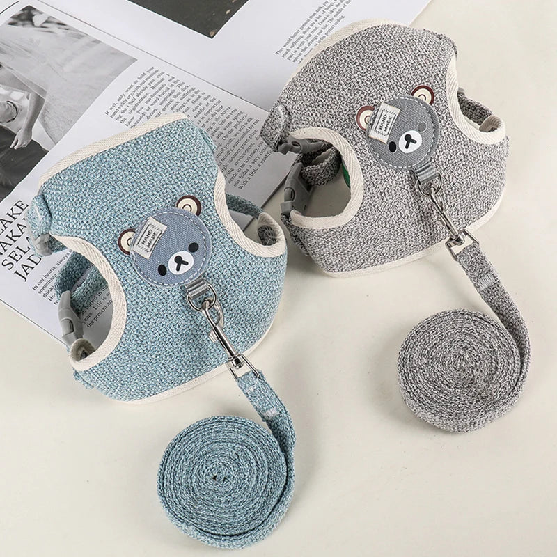 Adjustable Rabbit Harness and Leash Set for Safe Outdoor Walks