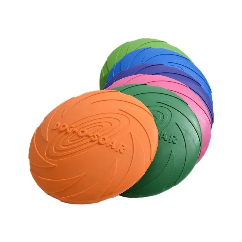 Silicone Dog Frisbee, Bite-Resistant Flying Disc, Assorted Colors