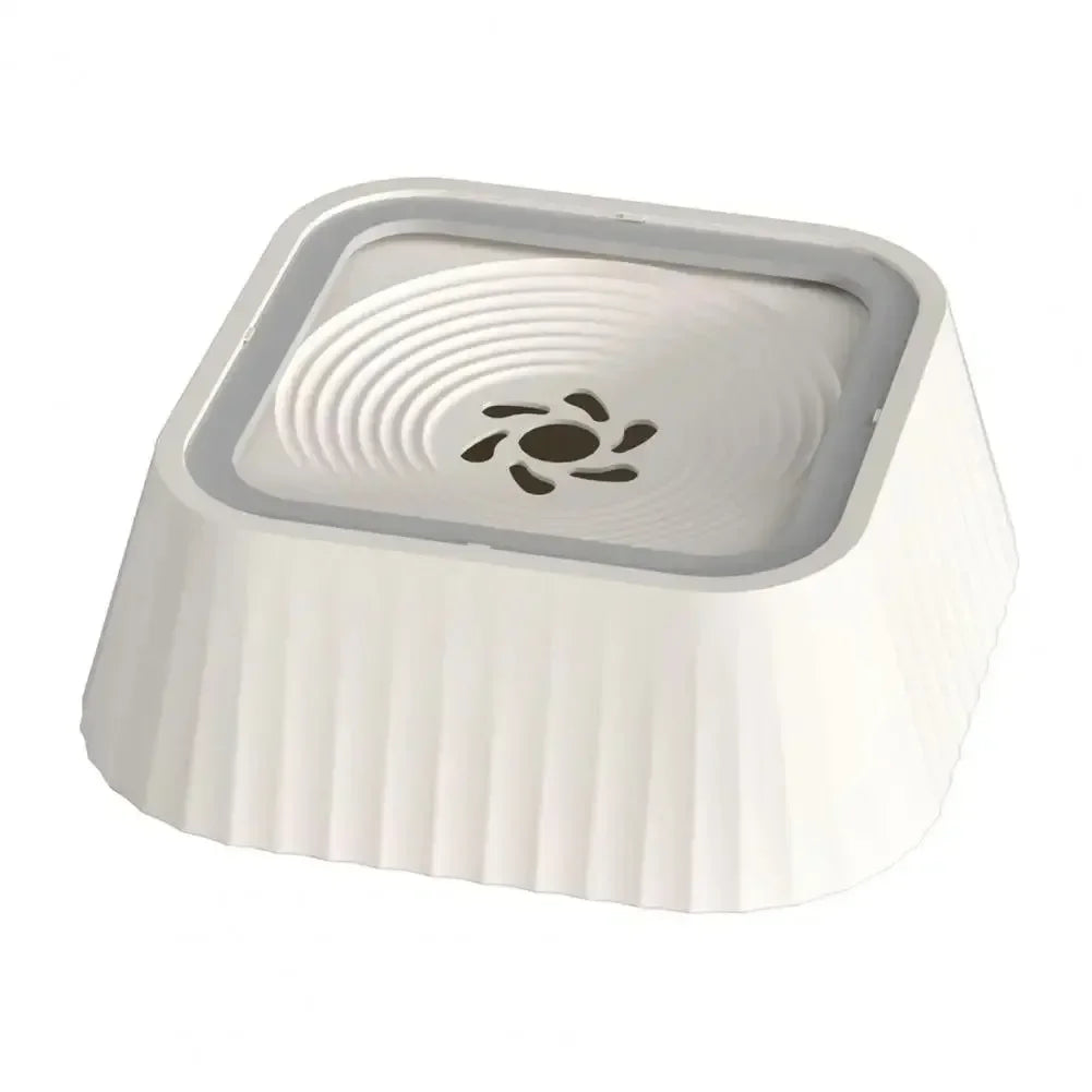 No-Spill Floating Plate Dog Water Bowl, Slow Drinking Dish