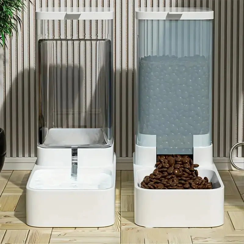 Gravity Pet Food and Water Dispenser Set for Dogs and Cats