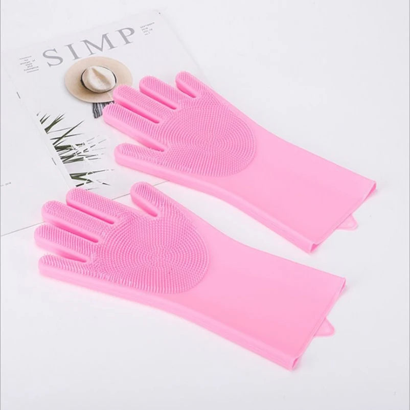 Silicone Bath Scrub Gloves for Dogs and Cats