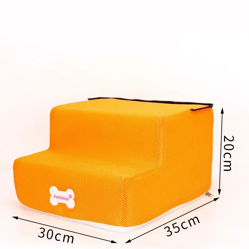 3-Step Anti-Slip Pet Stairs for Small Dogs and Cats to Bed