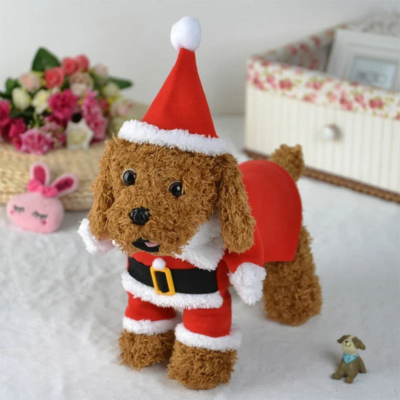 Dog Santa Claus Christmas Costume for Small Dogs & Cats