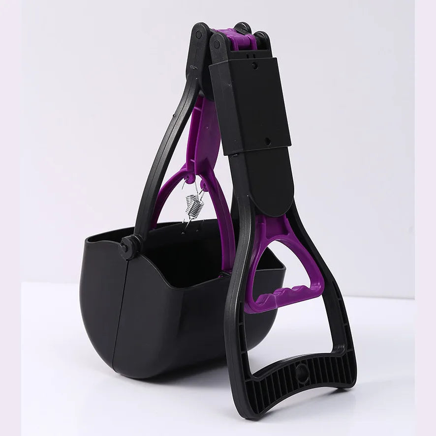Heavy-Duty Dog Poop Scooper Jaw Clamp, Long-Handle Waste Picker