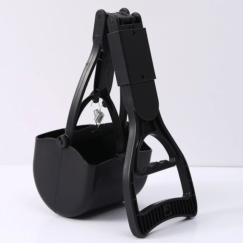 Heavy-Duty Dog Poop Scooper Jaw Clamp, Long-Handle Waste Picker