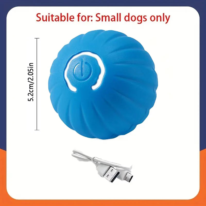 Automatic Moving Bouncing Ball Toy for Dogs, USB Rechargeable Play